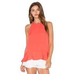 Diane Von Furstenberg Ocean Coral Lizzy Silk Top